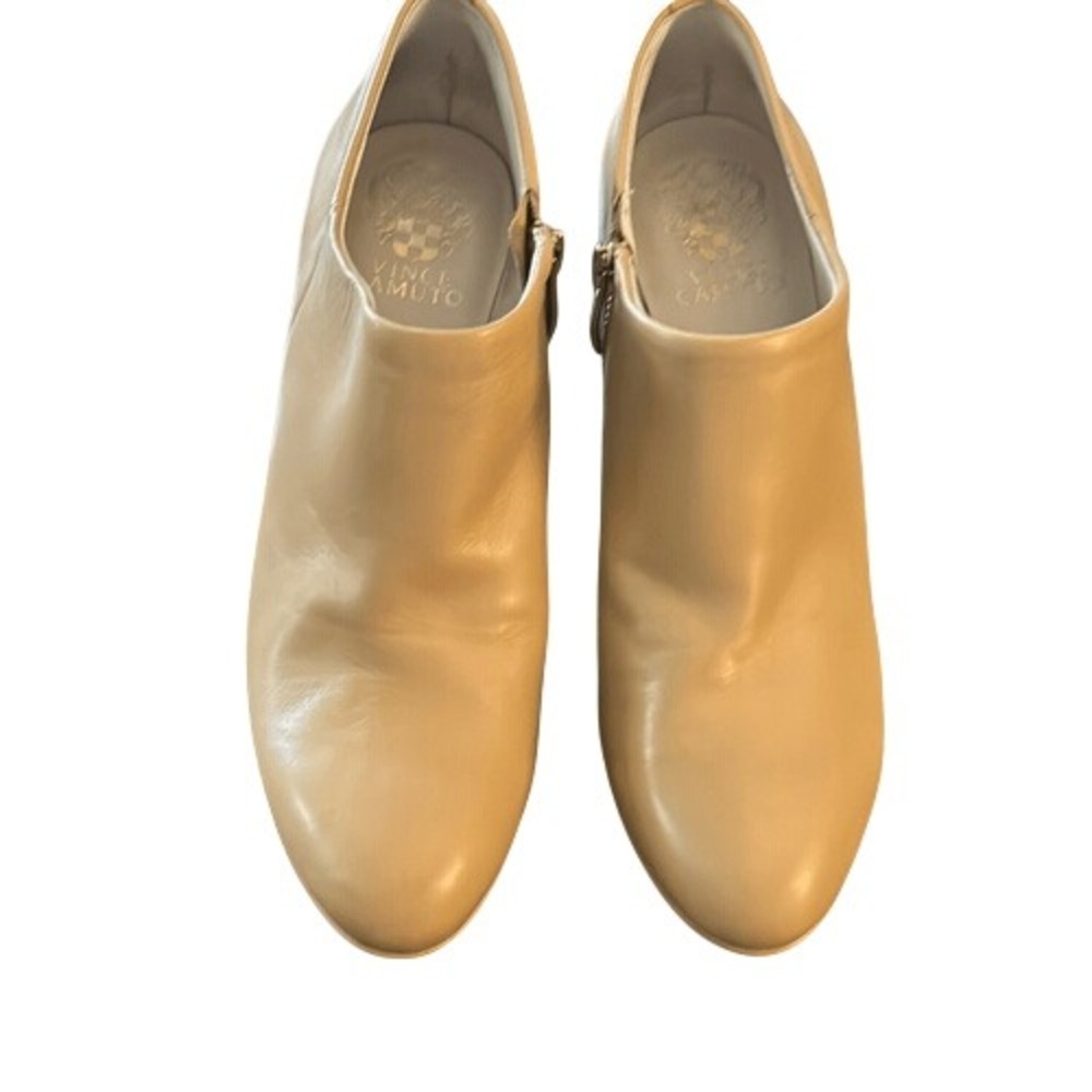 Vince Camuto Elvin Women's Leather Platform Booties‎ Beige Size 8.5
